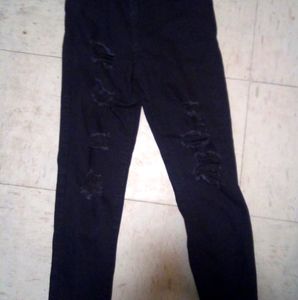 Black ripped jeans